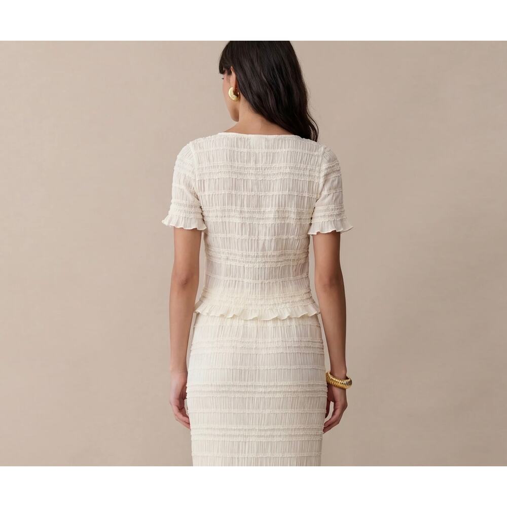 New Kourt Nyssa cream blouse size XS $122 - Picture 3 of 7
